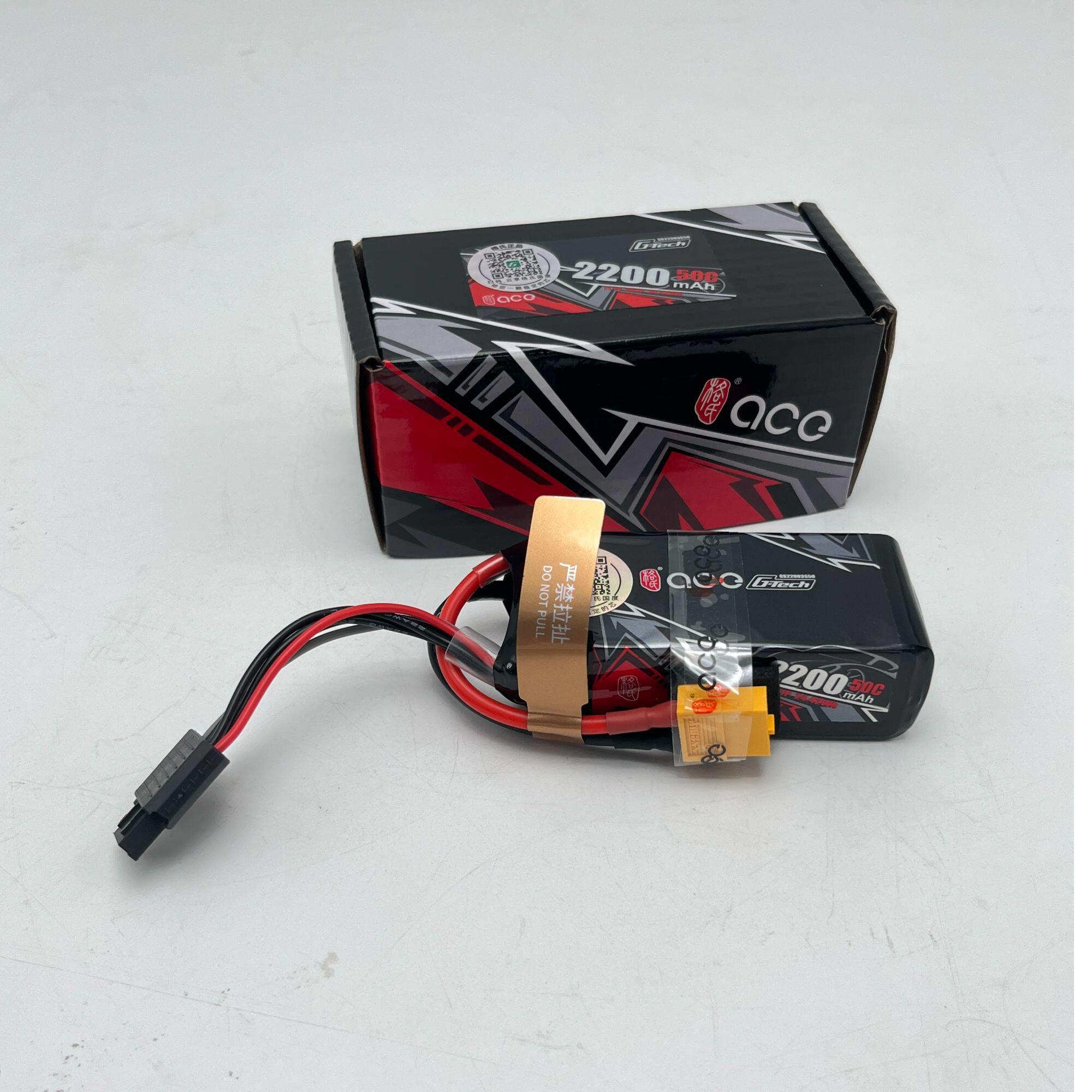 格氏ACE锂电池 3S1P 11.1V 2200mAh 50C XT60车船模型用