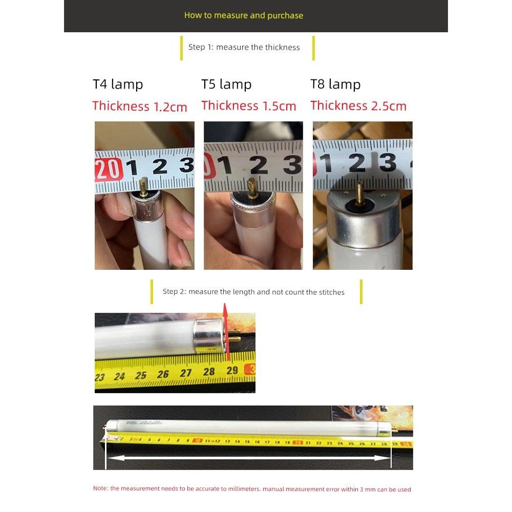 T5灯管家用灯管T4长条三基色日光灯卫生间镜前荧光细老式灯管