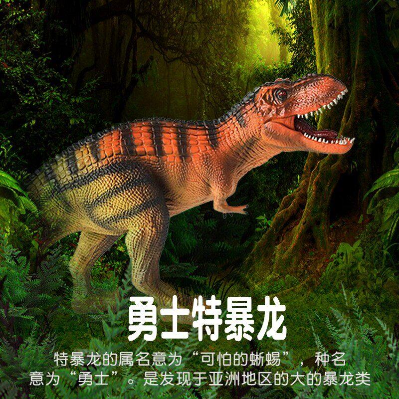 儿童玩具中国食肉恐龙大号勇士特暴龙模型实心仿真动物白垩纪摆件