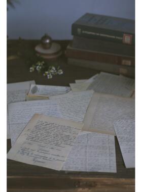 欧美做旧手写信 复古外文卡片 乐谱美食静物摄影【二店道具铺】