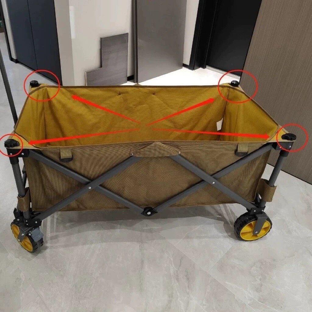 户外营地车配件螺帽卡扣车衣垫板露营车折叠底板车轮摆摊车收纳袋