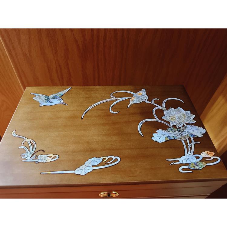 荷花仿贝壳螺钿贴纸瓷砖玻璃门家具柜子装饰贴画防水墙贴遮丑补洞