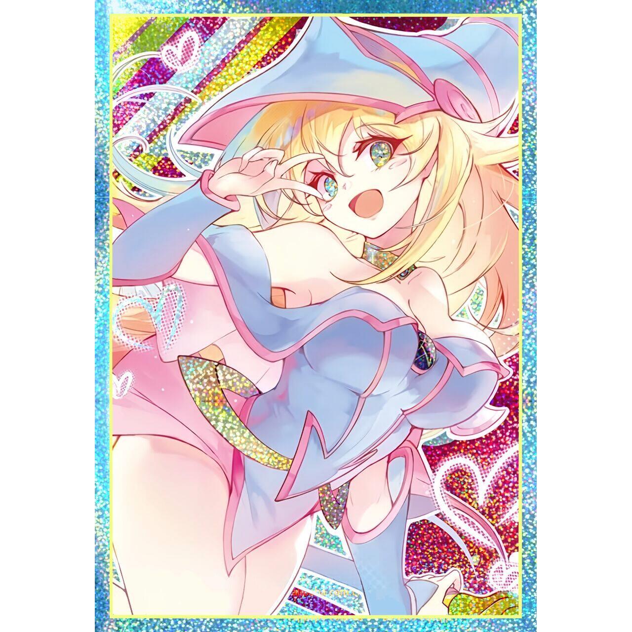 游戏王卡套黑魔导女孩少女卡牌套妹套保护闪套定制官套材质63x90