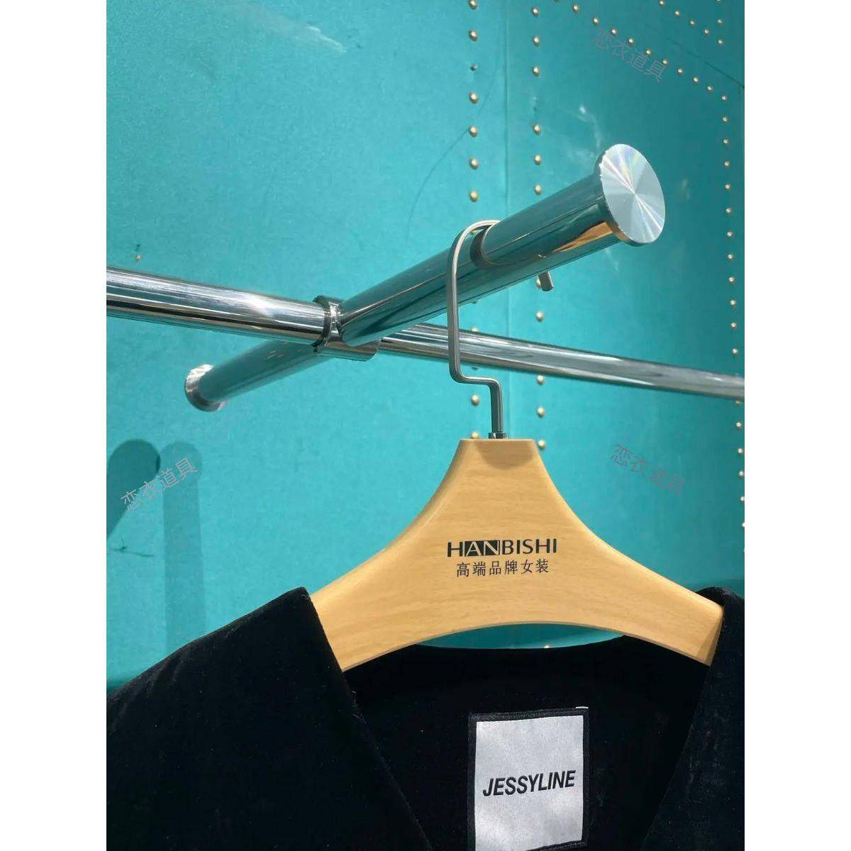 服装店正挂钩正挂杆配件圆管不锈钢正面服装展示架可活动点挂衣杆