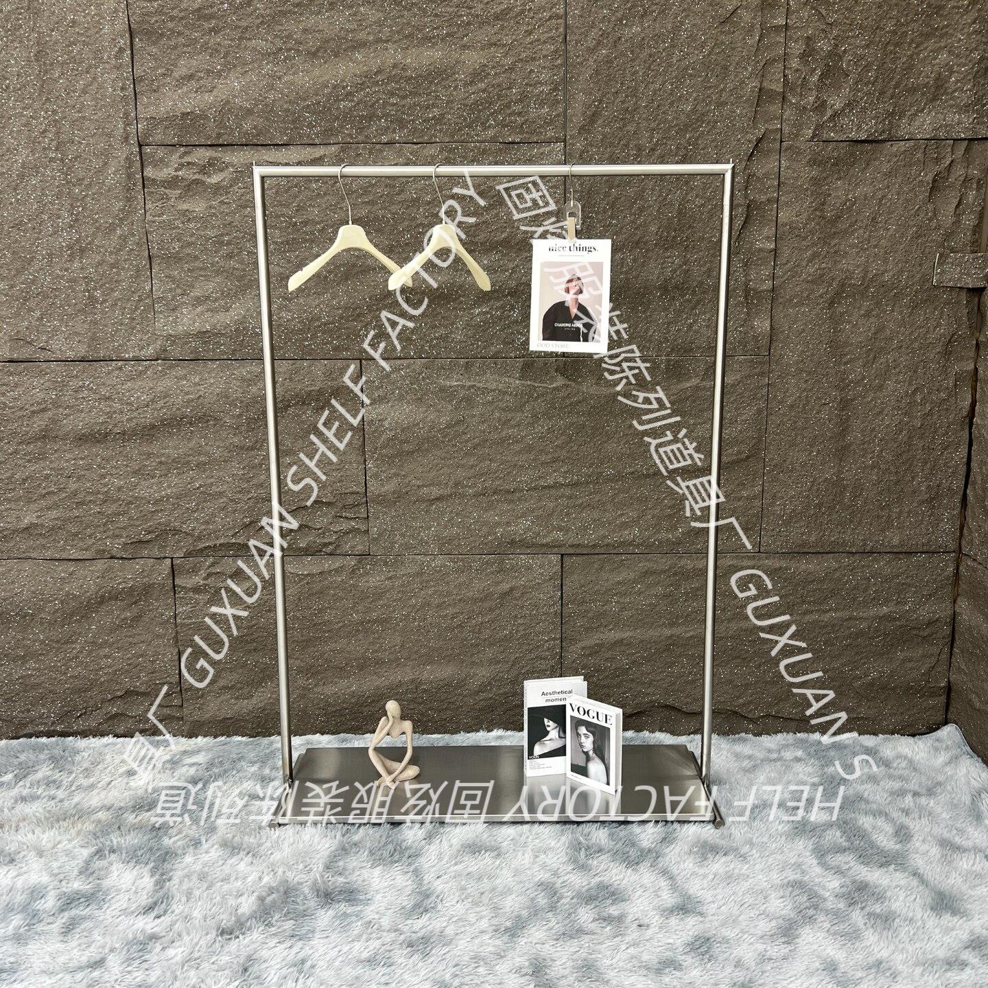 专卖店服装店买手店展示架不锈钢落地式可移动挂衣架简约时尚货架