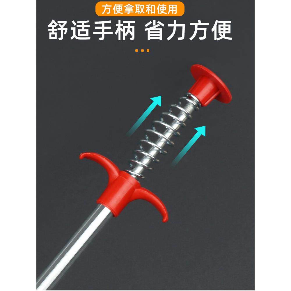 管道清理棒洗手盆下水管道异物夹四爪疏通器厕所下水道堵塞疏通夹