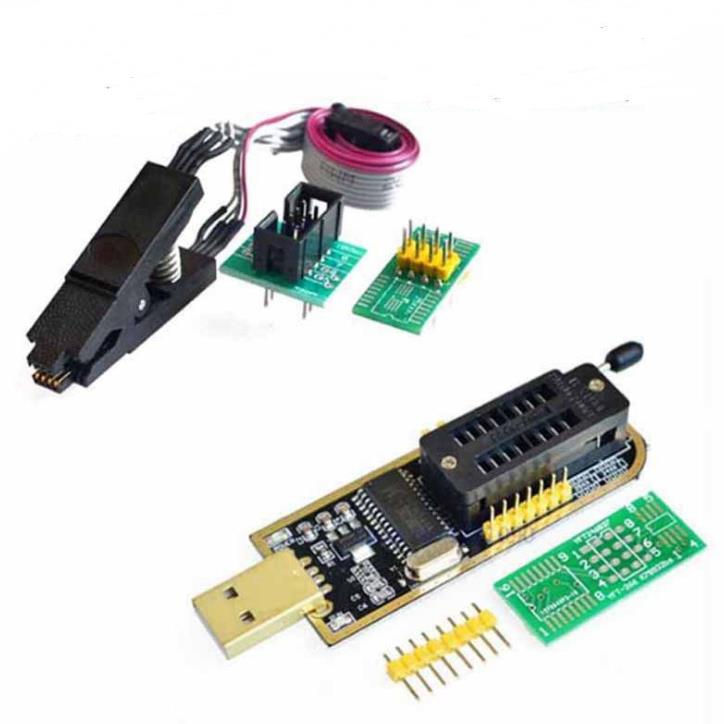 土豪金 CH341B程式设计器USB主板路由液晶BIOS/FLASH/24/25烧录器