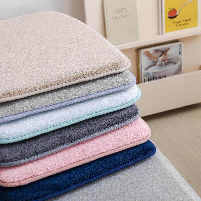 秋冬保暖珊瑚绒防滑餐椅垫坐垫 办公室薄电脑椅子垫防滑屁股垫