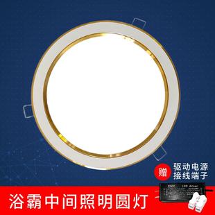 led灯板浴霸中间圆灯集成吊顶8寸7寸面板照明光源可替换灯芯配件