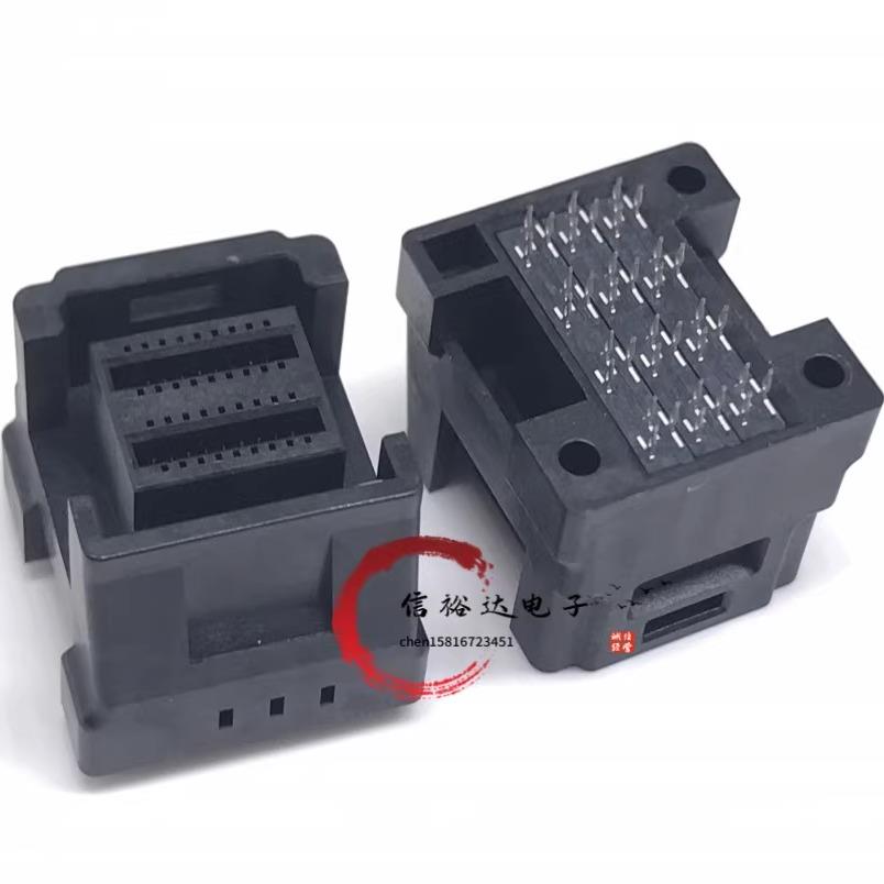 STARCONN SFF-8643直立式接口Mini SAS3.0母座36p压接脚24G硬盘座