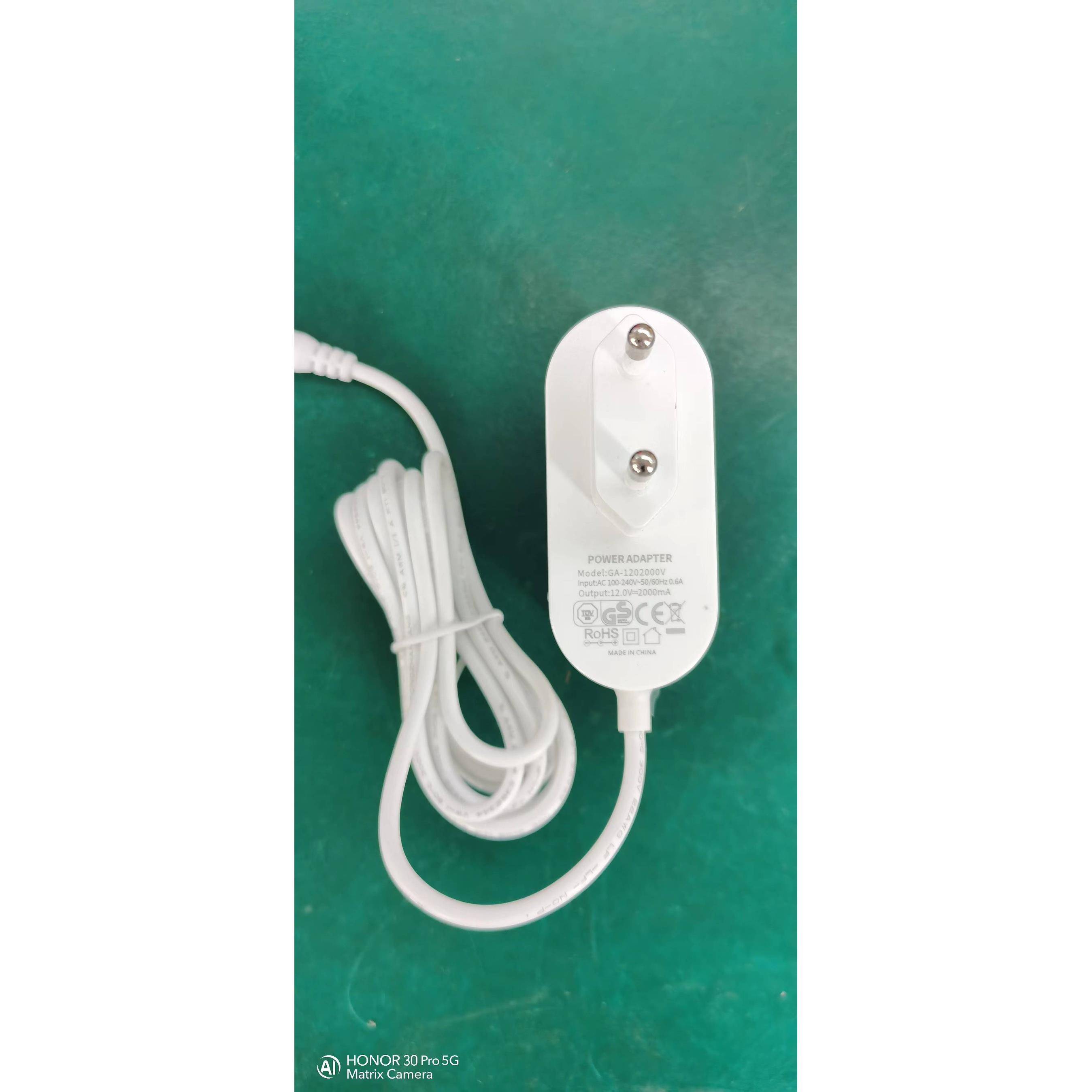 适用电子红蓝光Led仪器 12v2a电源GA-1202000v适配器 电源线