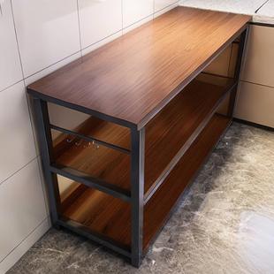 厨房切菜桌落地置物架多层微波炉烤箱收纳架多功能餐边储物柜淘