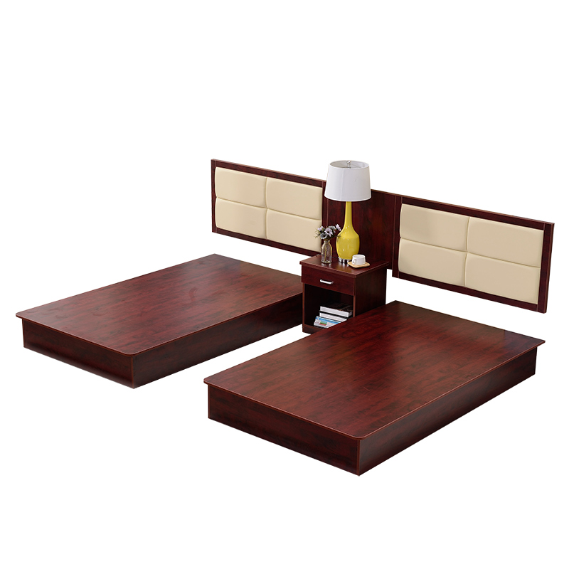 酒店家具定制宾馆单人1.2米床标间全套双人公寓床员工宿舍客房床