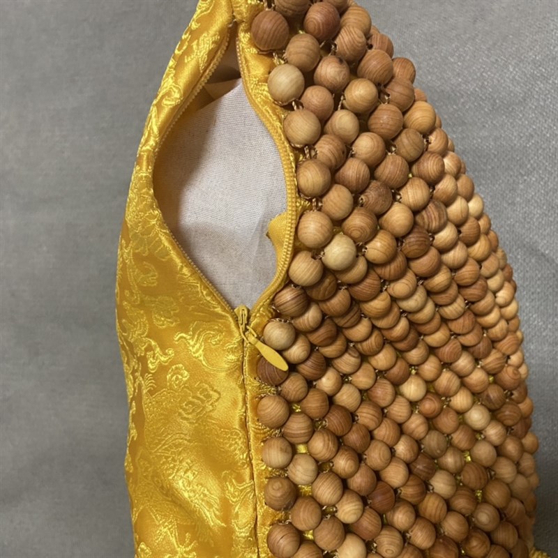 崖柏木刨花香粉枕头靠垫抱枕颈椎枕助眠安神修复颈椎