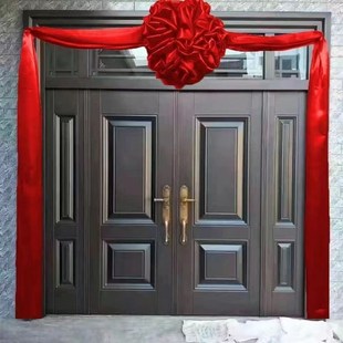 结婚门单元门装饰花大红花球红绸缎布红绣球开业典礼乔迁喜庆婚房