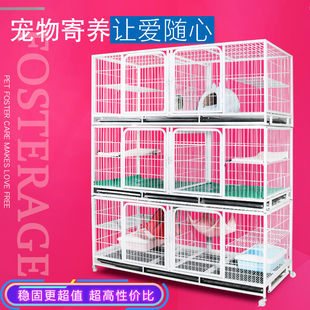三层猫笼子带隔断子母繁殖笼多层繁育笼宠物店寄养笼家用大号猫笼