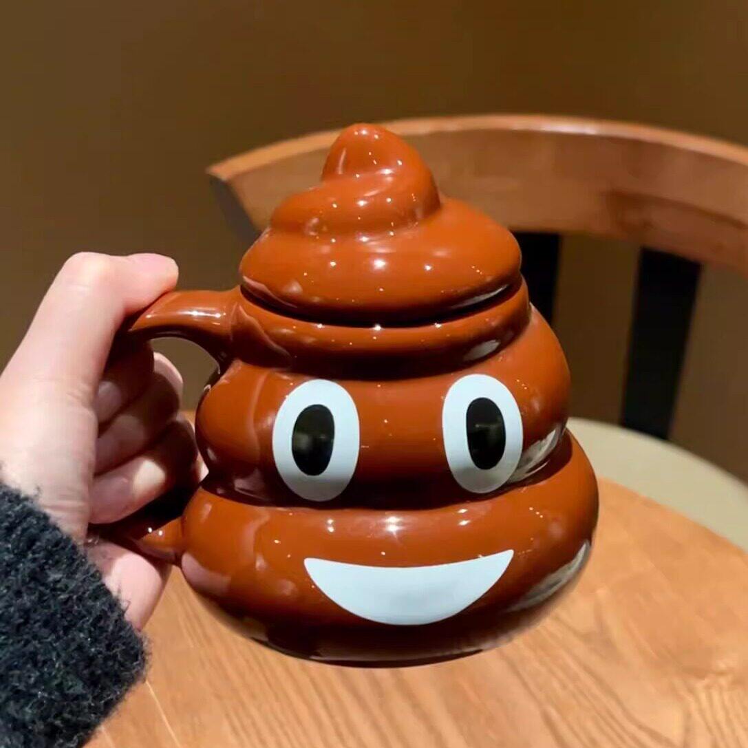 大便马克杯稀奇古怪带盖粑粑陶瓷杯子送朋友闺蜜搞笑奇葩生日礼物