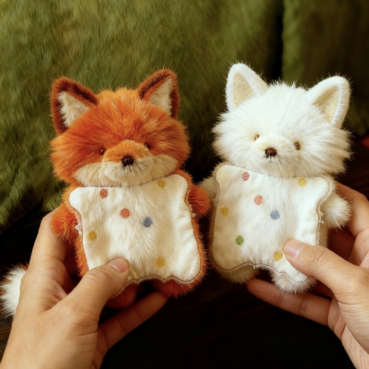 小红书同款可爱治愈狐狸安抚巾豆袋毛绒公仔柔软挂件学生送礼物
