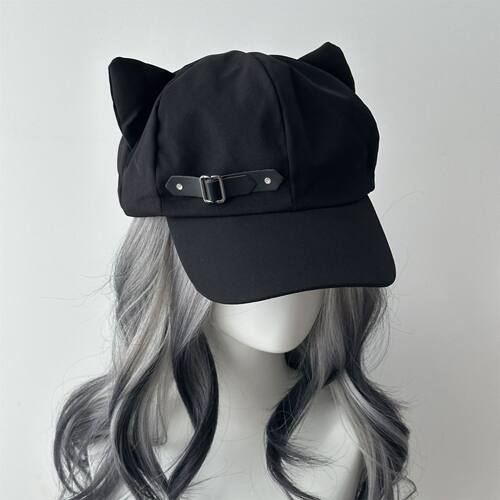 2025新款爱心猫耳鸭舌帽女｜可爱
