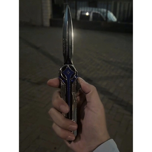 北极星刀模型合金属小刀玩具可伸缩三角洲行动游戏弹簧刀道具现货