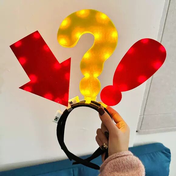 外贸创意箭头发箍新年LED发光｜