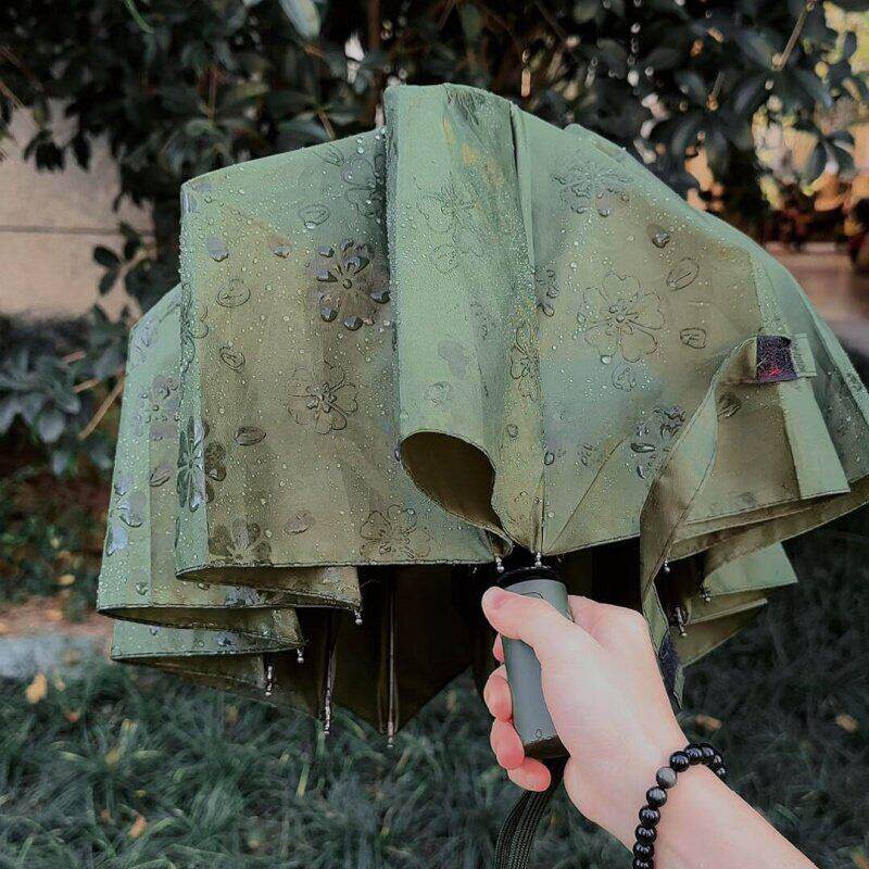 创意遇水开花雨伞便携式折叠自动晴雨伞女生高颜值上学专用雨伞