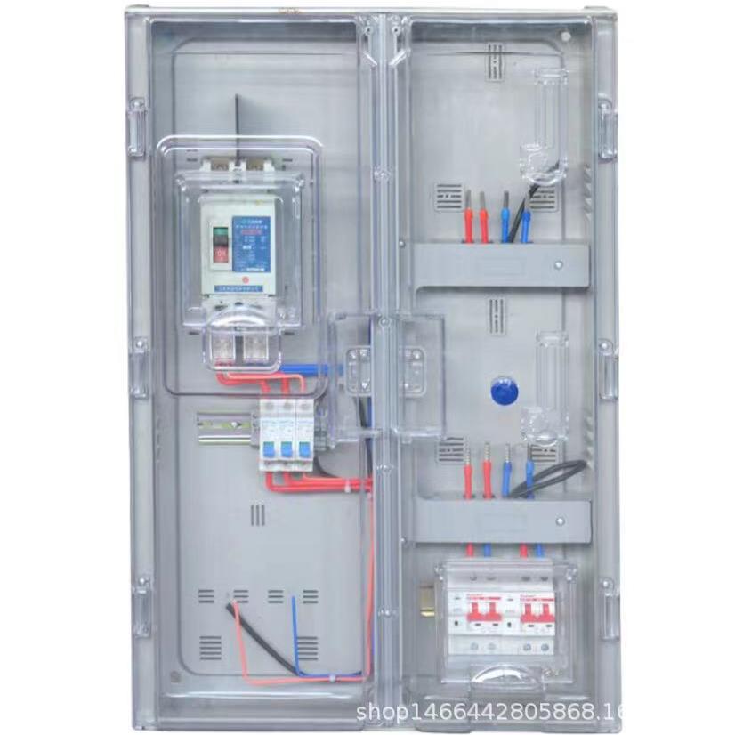 费控三相2位塑料电表箱聚碳酸酯表箱ABS+PC计量箱挂壁透明