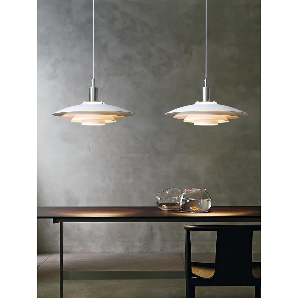 餐厅吊灯北欧现代简约吧台岛台飞碟吊灯极简铝材PH5长盘餐桌吊灯