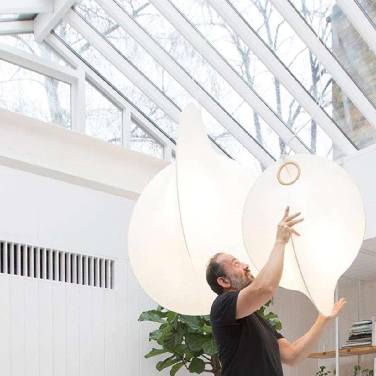 中山灯具家装灯饰艺术蚕丝灯布艺商场酒店设计师样板房楼梯间吊灯