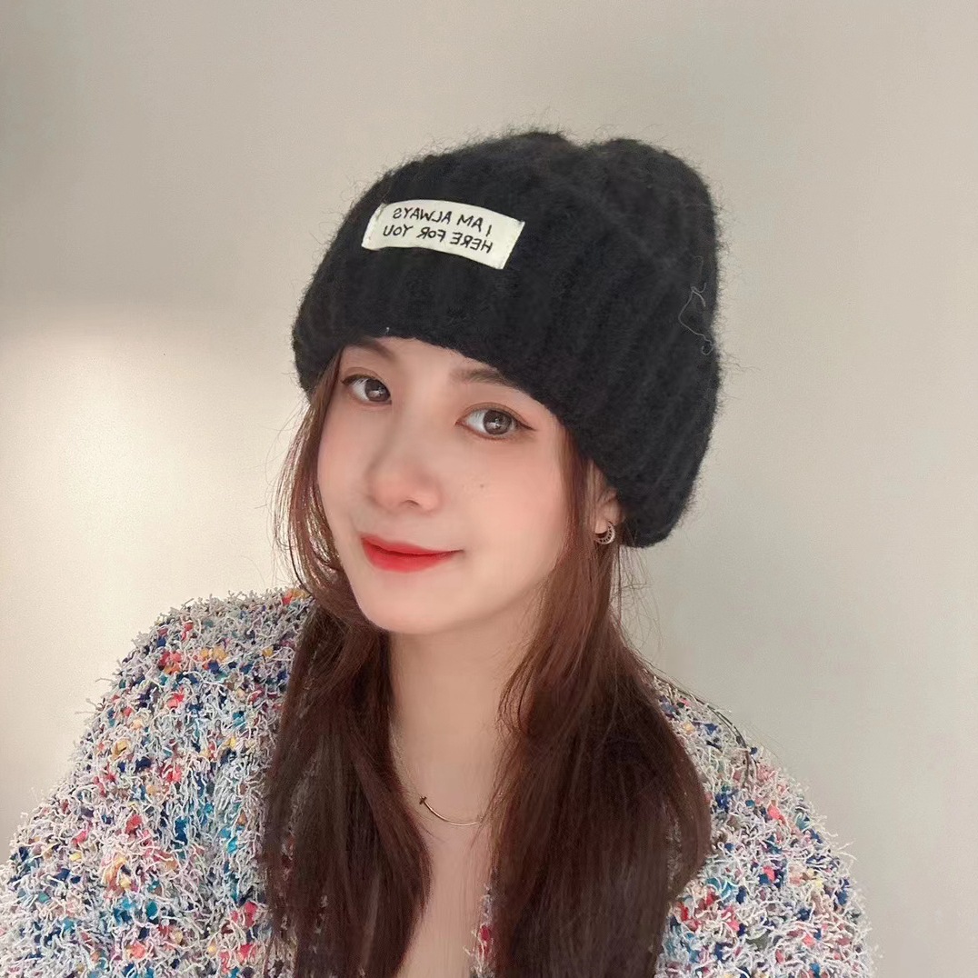 帽子2023年爆款女粗针织毛线帽秋冬百搭大头围宽松保暖冷帽显脸小