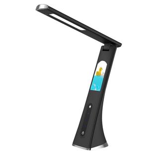 LED创意热销新品 仿皮表面工艺三档调光七彩氛围水晶护眼台灯