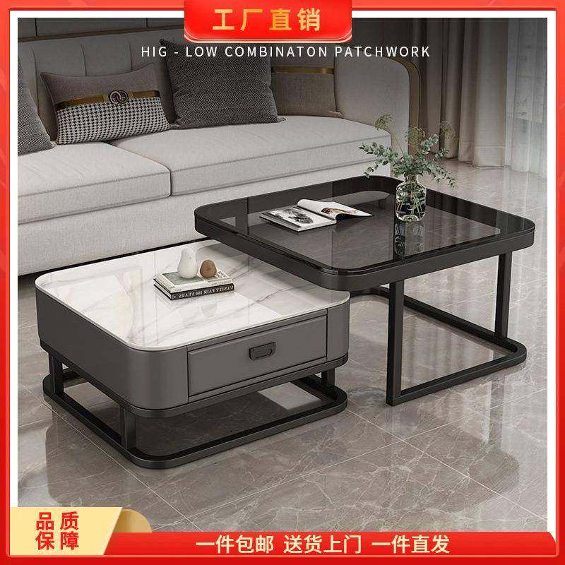 方形茶几客厅家用小户型现代亮面岩板轻奢网红玻璃茶几电视柜组合,畜牧/养殖物资,畜牧/养殖器械,淘宝优惠券,粉丝福利购,淘宝优惠卷