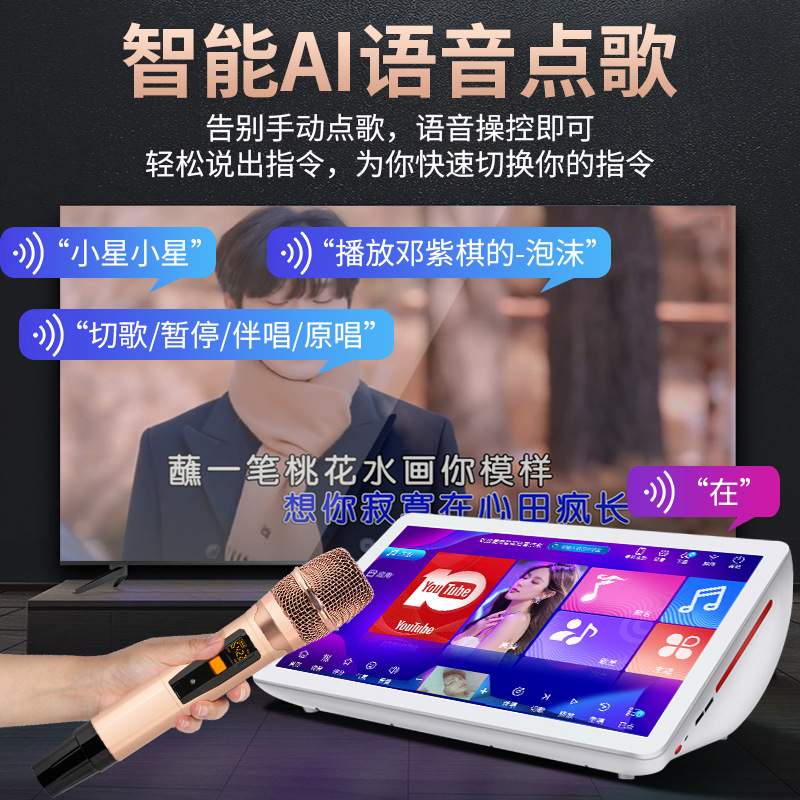 【歌魔】语音点歌机家庭KTV点歌台家用/商用声卡一体机