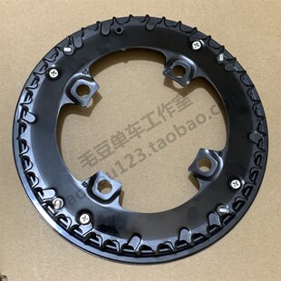 台资全新拆件钢制44T牙盘修补片齿片修复齿盘带护盘BCD104四爪9速