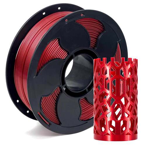 SUNSENKJ3D打印耗材PLA金属红自带闪光点PETG耗材1KG高质感光泽