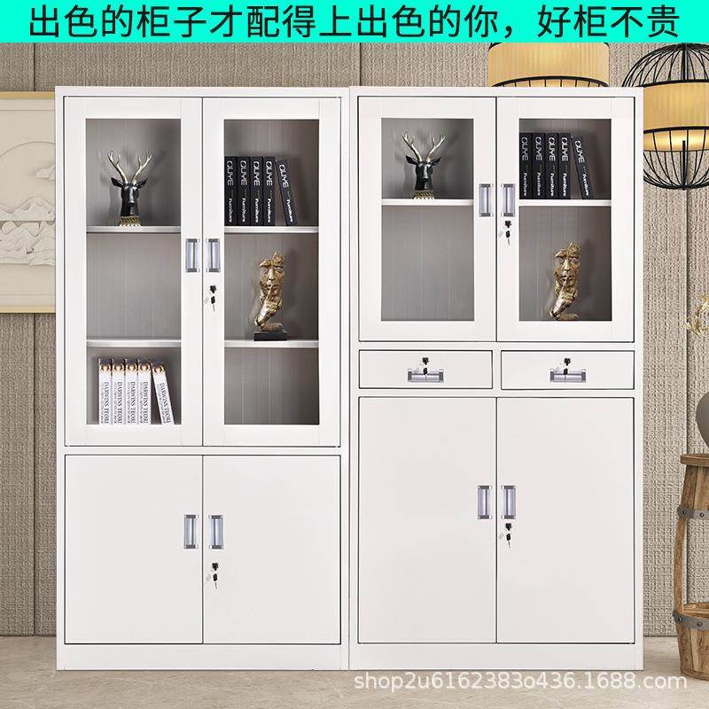 文钢制办公家具柜文件柜铁皮柜资料柜档案柜木质件公柜办室-书柜