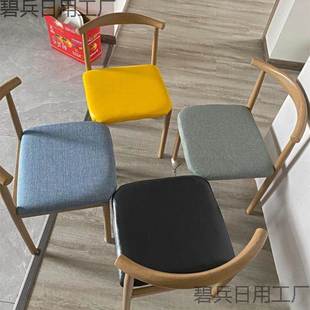 北餐椅家用欧靠背凳子书桌现代简约卧室铁女餐RAV厅牛仿实木艺角