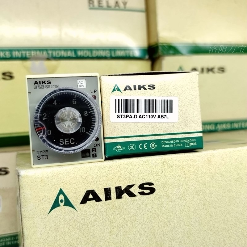 原装AIKS爱克斯时间通电延时继电器(JSZ3A)ST3PA-D AC110V