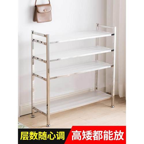 不门锈钢鞋架简多层经济型MNE组装鞋架子家用口易防鞋柜阳台储物