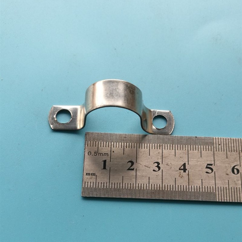 加厚不锈钢半边码0.8厚不锈钢半边管码 皮码管U型夹卡骑马卡管箍