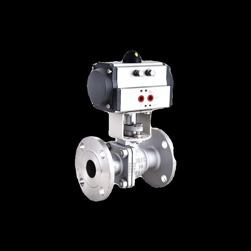 气动法兰球阀Q641F-16P不锈钢304耐高温蒸汽阀门DN25 32 40 50 65