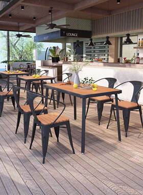 露天商用咖啡厅椅烧34418烤店户庭外餐桌餐组合水防晒院小餐桌防