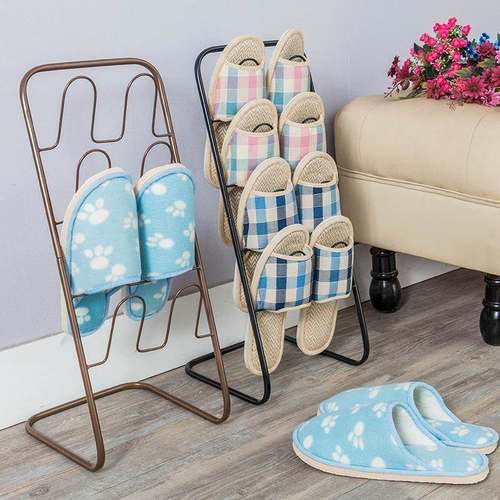 卧室客厅家浴用简易JEA拖艺鞋收室纳架 创意铁多层可拆卸沥水智高