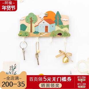 玄关遮丑墙面装 阿楹 饰钥匙收纳架壁挂儿童房门衣柜格栅卧室挂钩