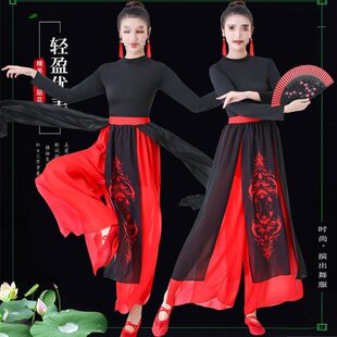 2026新款套装风古典舞演出服女有舞蹈服古风芒种爵士舞飘逸青