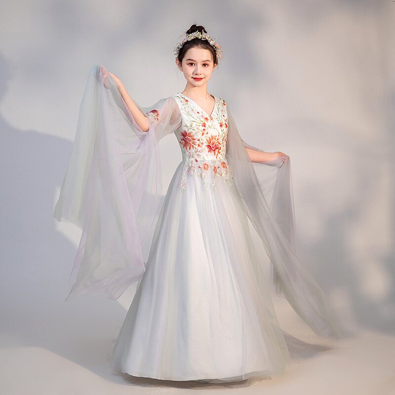 2026新款儿童古典舞古筝演出服女琵琶民乐艺考演奏服礼服合唱朗诵
