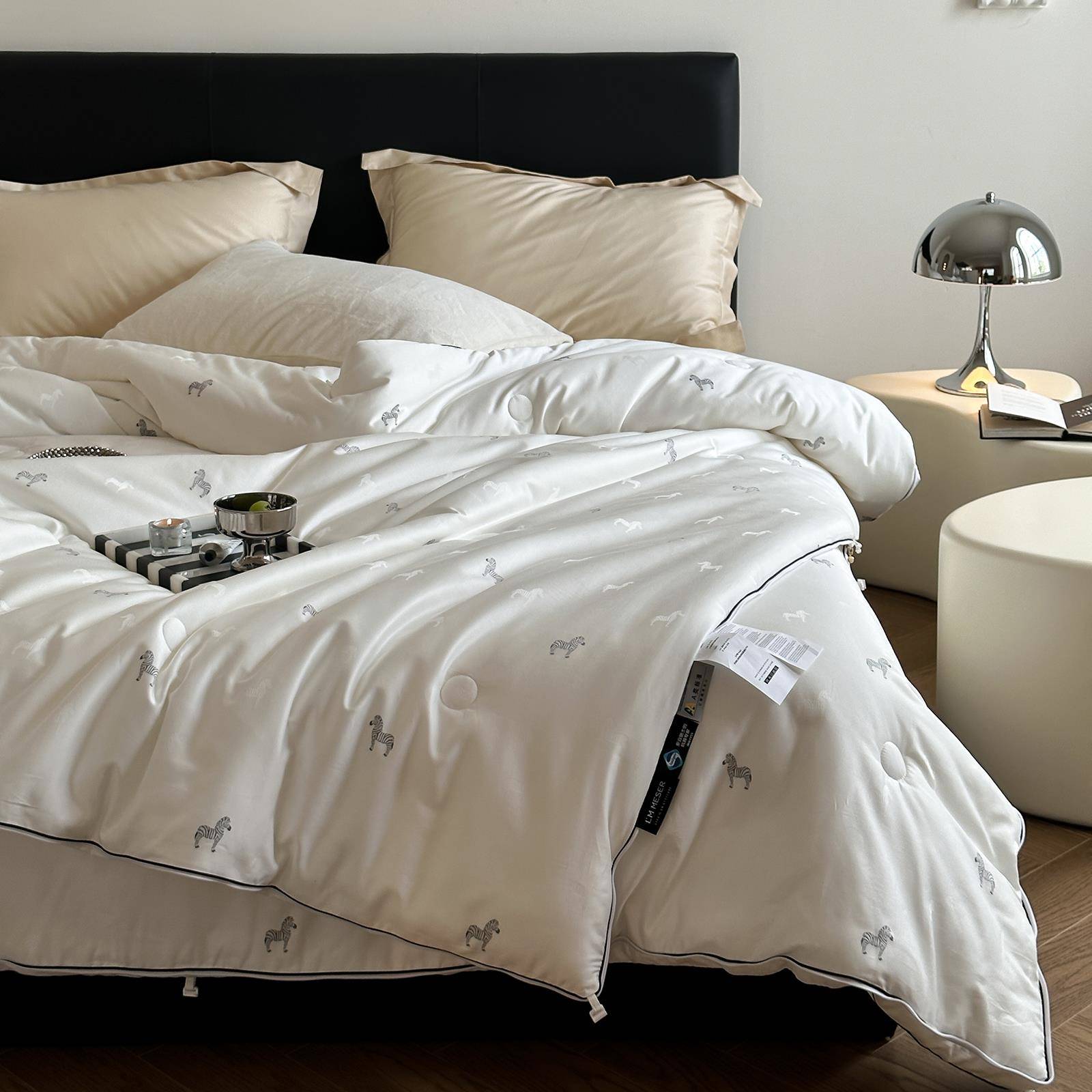 MESER&瑞士山宁泰/抗菌防霉功能被双A类全棉子母被春秋被保暖冬被