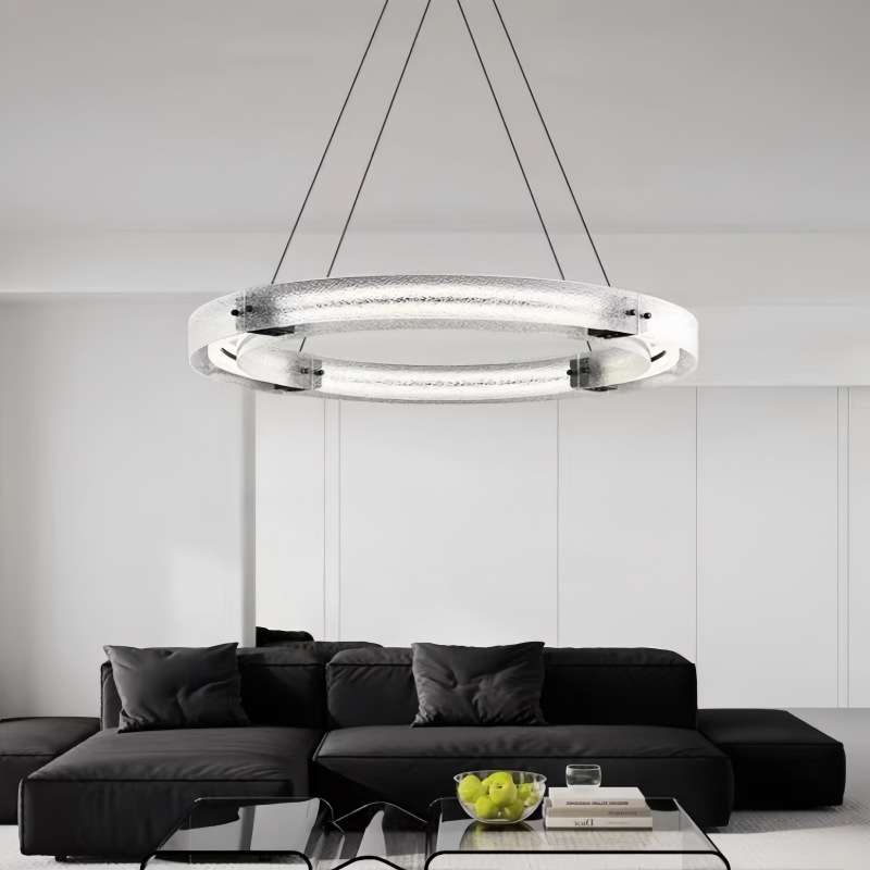 意式极简客厅吊灯现代简约北欧设计师全铜云雾玻璃餐厅卧室灯具