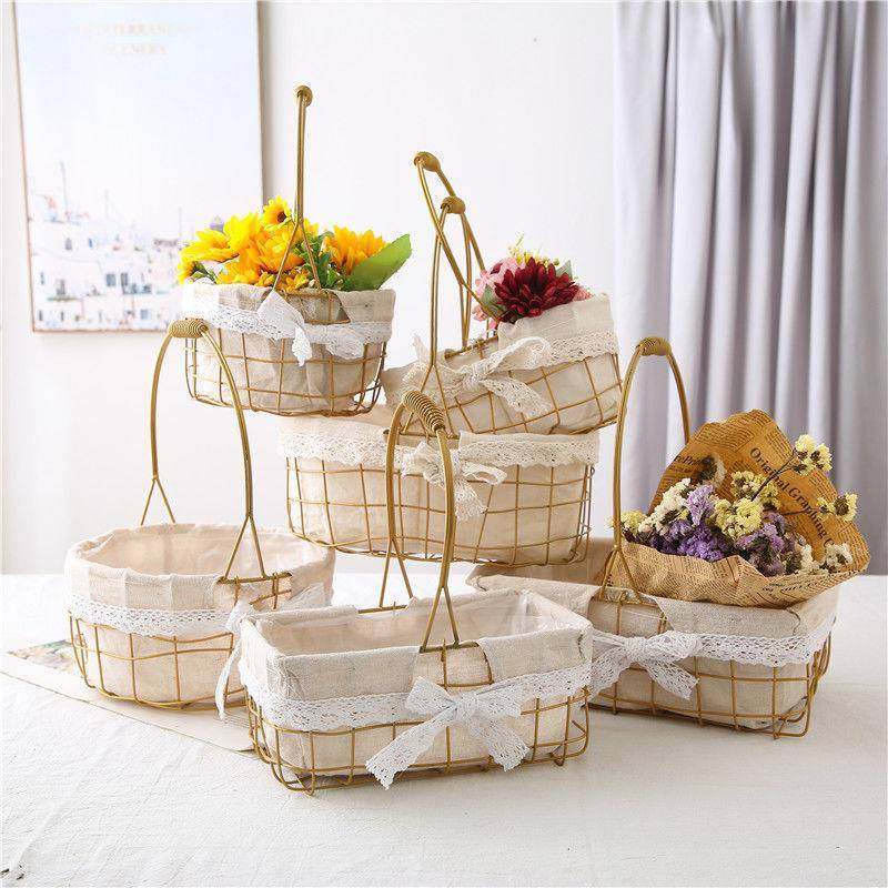 蓝子手提水果铁艺花篮金属藤编花盆水果篮鸡蛋篮子编织插花收纳筐,畜牧/养殖物资,畜牧/养殖器械,淘宝优惠券,粉丝福利购,淘宝优惠卷