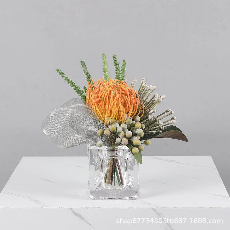 新中式现代玻璃花瓶干花永生架构花艺售楼部洽谈桌样板间茶几摆件,畜牧/养殖物资,畜牧/养殖器械,淘宝优惠券,粉丝福利购,淘宝优惠卷